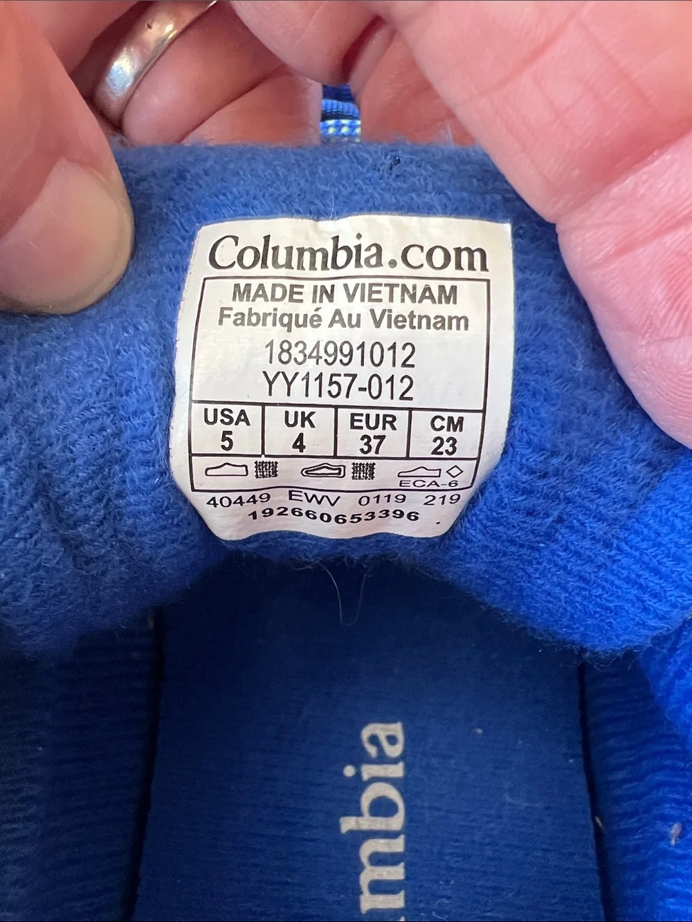 Columbia Kids Royal Blue & Neon Yellow Trail Sneakers